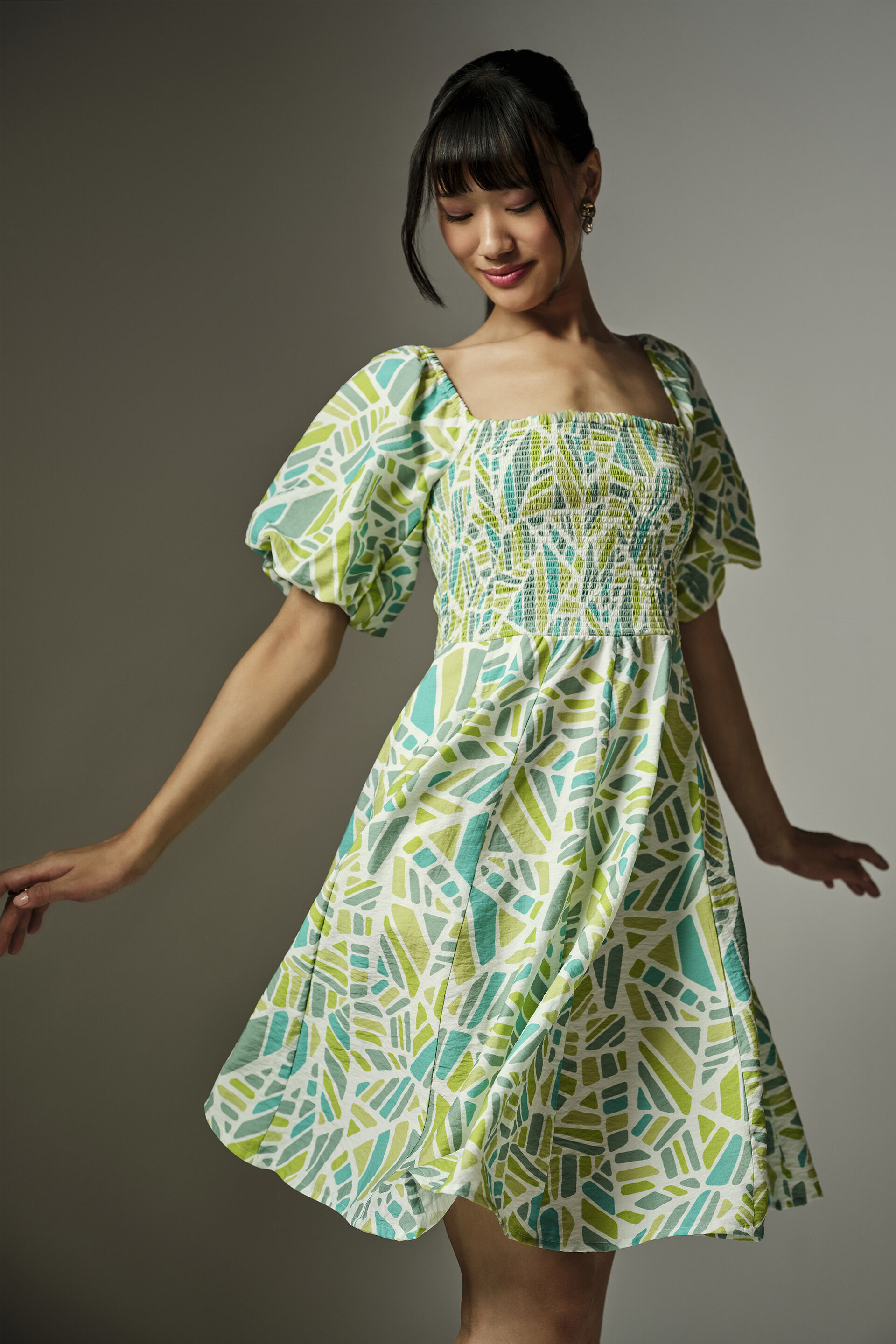 Claribel Green Dress, Green, image 1